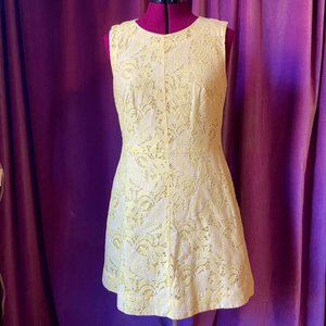 Yellow Lace Mini Dress
